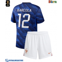 Fotballdrakt Barn Frankrike Bradley Barcola #12 Hjemmedraktsett VM 2026 Kortermet (+ Korte bukser)